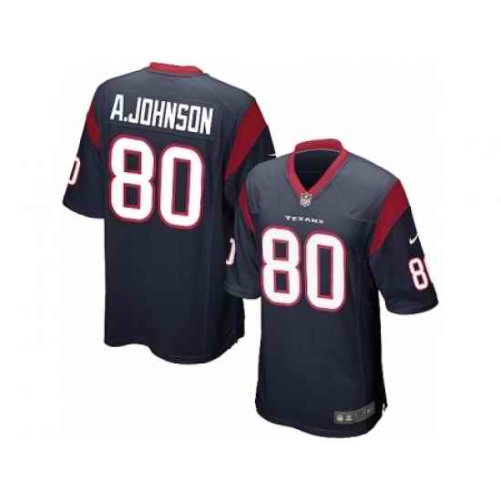 Nike Houston Texans 80 Andre Johnson blue Game NFL Jersey